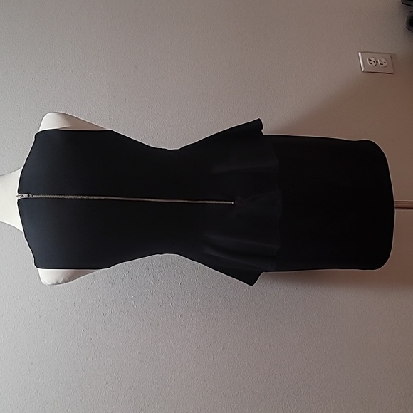 CASUAL COUTURE PARTY LOOK QUIET LUXURY 80'S INSPIRED PEPLUM MINI LBD LADY LARGE - Picture 2 of 12